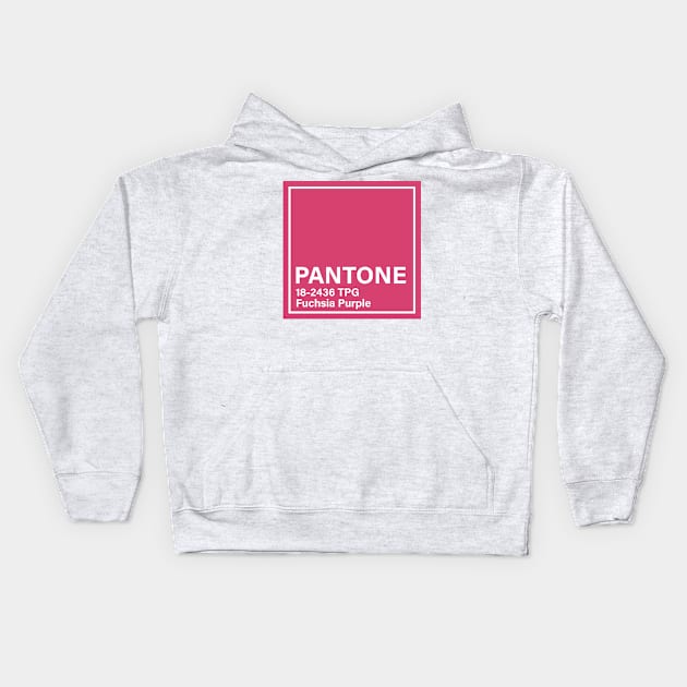 pantone 18-2436 TPG Fuchsia Purple Kids Hoodie by princessmi-com